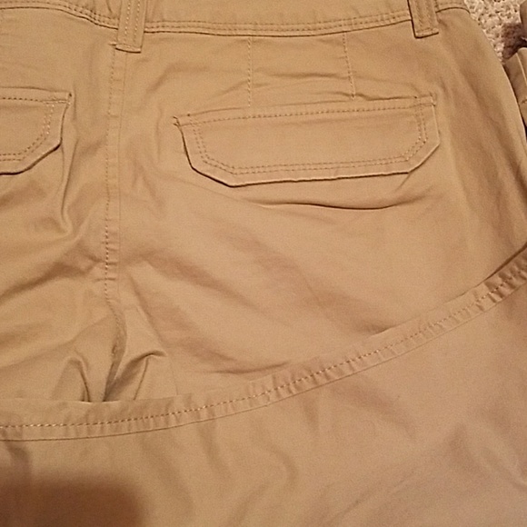 Old navy super flare khakis.  Like new. - Picture 2 of 2